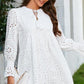 🌸49% de réduction pour une durée limitée🌸🌿Robe ajourée à lacets et col en V pour femme avec manches évasées