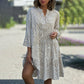 🌺Robe décontractée, ample et fluide, à encolure en V et à motifs