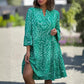 🌺Robe décontractée, ample et fluide, à encolure en V et à motifs
