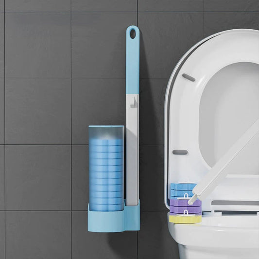 Ensemble de Brosse à Toilettes avec Têtes de Remplacement Jetables
