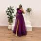 Robe à épaules dénudées en maille imprimée à la mode pour femme