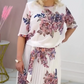 ⏳Spécial Limité Dans le Temps⌛Robe Plissée à col Rond à Imprimé Floral pour Femmes