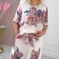 ⏳Spécial Limité Dans le Temps⌛Robe Plissée à col Rond à Imprimé Floral pour Femmes