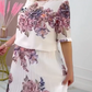 ⏳Spécial Limité Dans le Temps⌛Robe Plissée à col Rond à Imprimé Floral pour Femmes