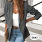 Veste élégante en couleur unie à col revers avec boutons