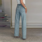 ✨2025 Hot Sale - 50% de réduction✨👗Jeans à jambe droite avec strass
