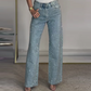 ✨2025 Hot Sale - 50% de réduction✨👗Jeans à jambe droite avec strass