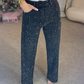 ✨2025 Hot Sale - 50% de réduction✨👗Jeans à jambe droite avec strass