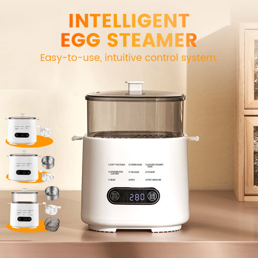 🎁Cuiseur à œufs intelligent Mini avec panneau tactile – 6 œufs parfaitement cuits | 50 % de réduction 🥚