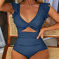 Maillot de bain une pièce sexy à volants