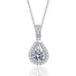 Collier en argent sterling avec goutte de Moissanite