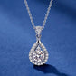 Collier en argent sterling avec goutte de Moissanite