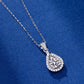 Collier en argent sterling avec goutte de Moissanite
