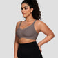 Soutien-gorge push-up sans armatures pour femmes, col en V croisé, en maille, sans coutures
