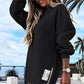 Robe Sweat de Pull Décontractée à Manches Longues et Fente Zippée