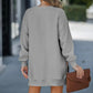 Robe Sweat de Pull Décontractée à Manches Longues et Fente Zippée