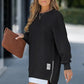 Robe Sweat de Pull Décontractée à Manches Longues et Fente Zippée