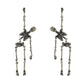 Boucles d’Oreilles Longues Pendantes en Forme de Squelette Articulé