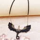 Collier dragon volant ailé noir