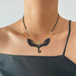 Collier dragon volant ailé noir