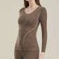 Ensemble de sous-vêtements thermiques pour femme avec soutien-gorge intégré