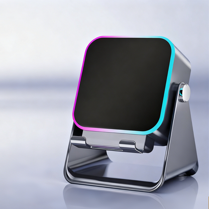 Haut-parleur Bluetooth à Induction Sans Fil 5-en-1 avec Support Téléphone Réglable