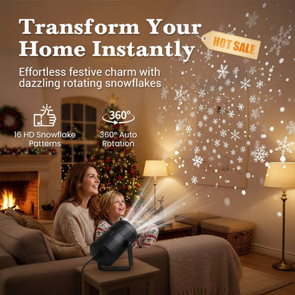 📢📢50% DE RÉDUCTION !!! 🎅Lampe projecteur LED en forme de flocon de neige-4