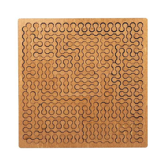 Puzzle en Bois à Motif Fractal avec Plateau
