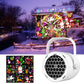 Projecteur LED rotatif pour éclairage de scène extérieur Snowflake Christmas