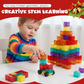 🧩 50% DE RÉDUCTION !  🧲 Jeu de Construction Magnétique 60+ Pièces – Aimants Puissants, 6 Faces, Sac de Rangement, Couleurs Vives, Idéal 7-14 ans, STEM 🎁