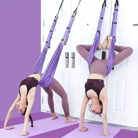 📢 50 % de réduction – Corde de Yoga Aérienne ZenFlex pour Soulager les Maux de Dos ! 💜 Étirements Ciblés + Portable + Récupération Rapide