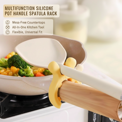Support multifonction en silicone pour poignées de casseroles et spatules