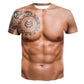🎁Cadeau d'Halloweent🎁MUSCLE TATTOO - T-shirt imprimé sur toute sa surface