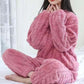 Ensemble d’Intérieur en Peluche Ultra-doux et Chaud pour Femme