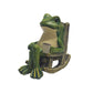 Décoration Solaire de Jardin : Grenouille sur Fauteuil à Bascule