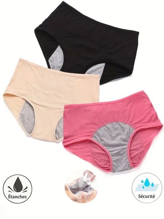 🔥Achetez-en 3, obtenez-en 2 gratuits 🎉Culotte de protection anti-fuite taille haute