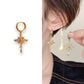 💎 60% DE RÉDUCTION ! 💎 Ensemble Collier et Boucles d'Oreilles Croix Étoilée – Zircons Brillants & Hypoallergénique (Or/Argent) 🌟
