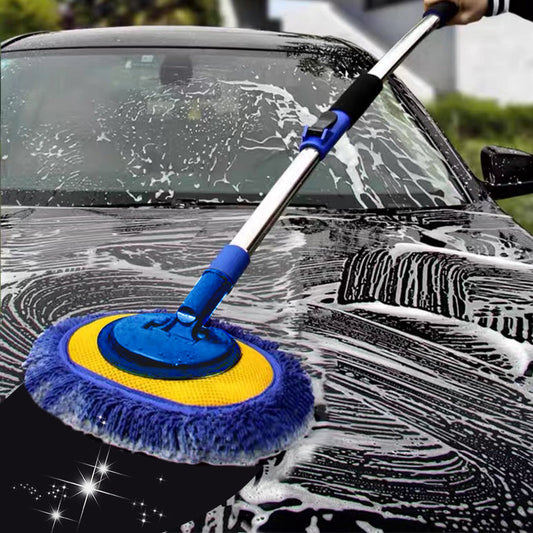 🔥Offre à durée limitée : 50 % de réduction⏰ Balai télescopique en aluminium à long manche pour le lavage de voiture – Microfibre douce, ne raye pas et longueur réglable
