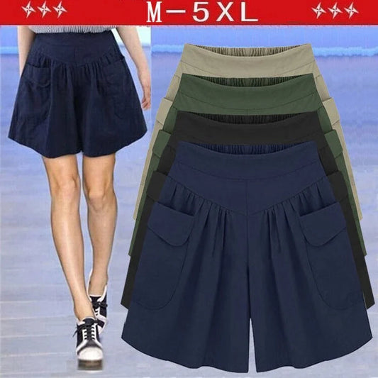 Short de plage décontracté pour femme avec ceinture élastique