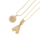 Collier avec pendentif lettre de l'alphabet en or