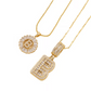 Collier avec pendentif lettre de l'alphabet en or