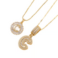 Collier avec pendentif lettre de l'alphabet en or
