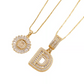 Collier avec pendentif lettre de l'alphabet en or