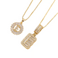 Collier avec pendentif lettre de l'alphabet en or