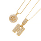Collier avec pendentif lettre de l'alphabet en or