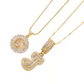 Collier avec pendentif lettre de l'alphabet en or