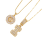 Collier avec pendentif lettre de l'alphabet en or