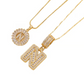 Collier avec pendentif lettre de l'alphabet en or