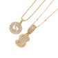 Collier avec pendentif lettre de l'alphabet en or