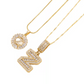 Collier avec pendentif lettre de l'alphabet en or